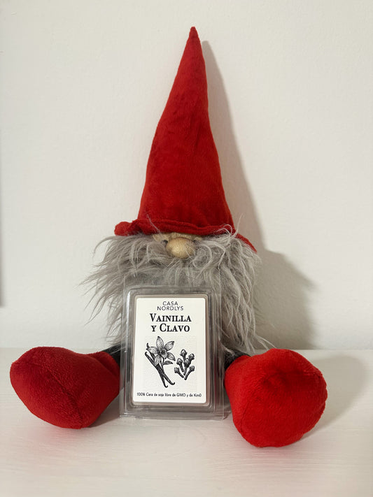 Set regalo “Navidad Hygge”: 3x wax melts en tableta, quemador de Papá Noel, vela aromática de Navidad, Wax sachet + velas de té