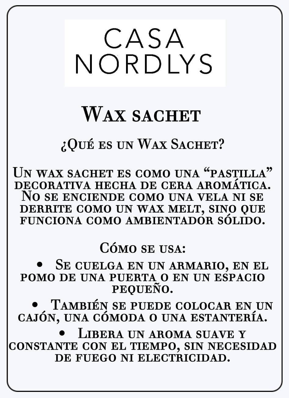 Wax Sachet - Flor - instrucciones