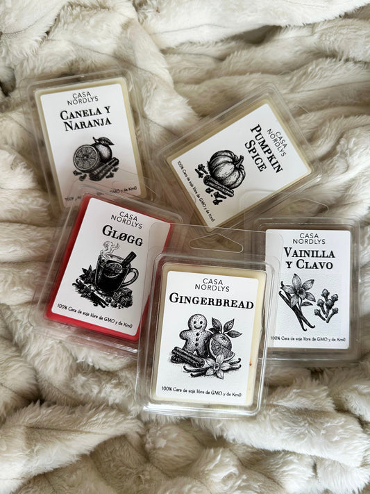 Pack Wax Melts Navideños en Casa Norldys. 5 Tabletas pack ahorro. Listo para regalar estas Navidades