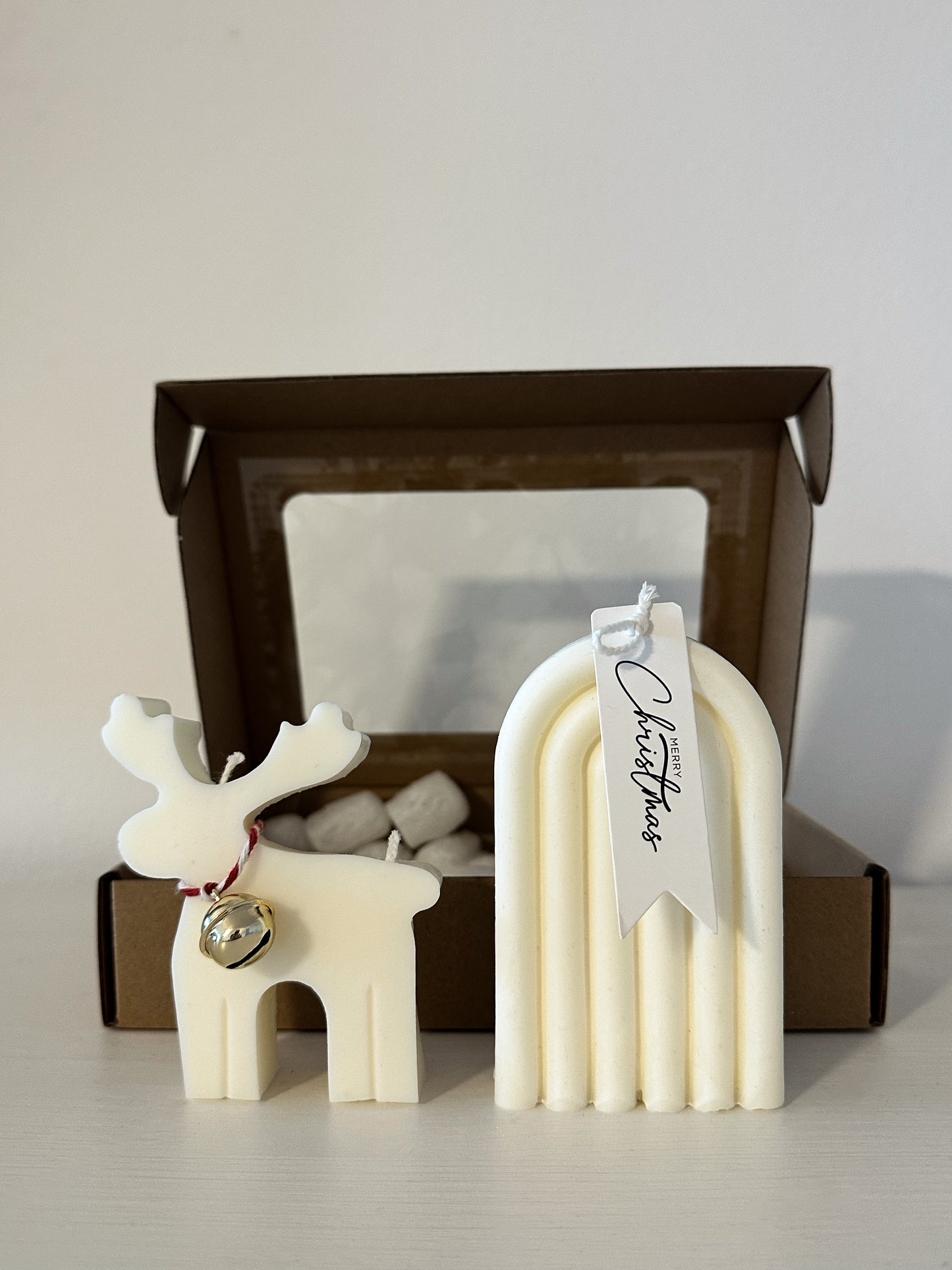 Vela decorativa Reno + Regnbue - Set Navidad en caja regalo