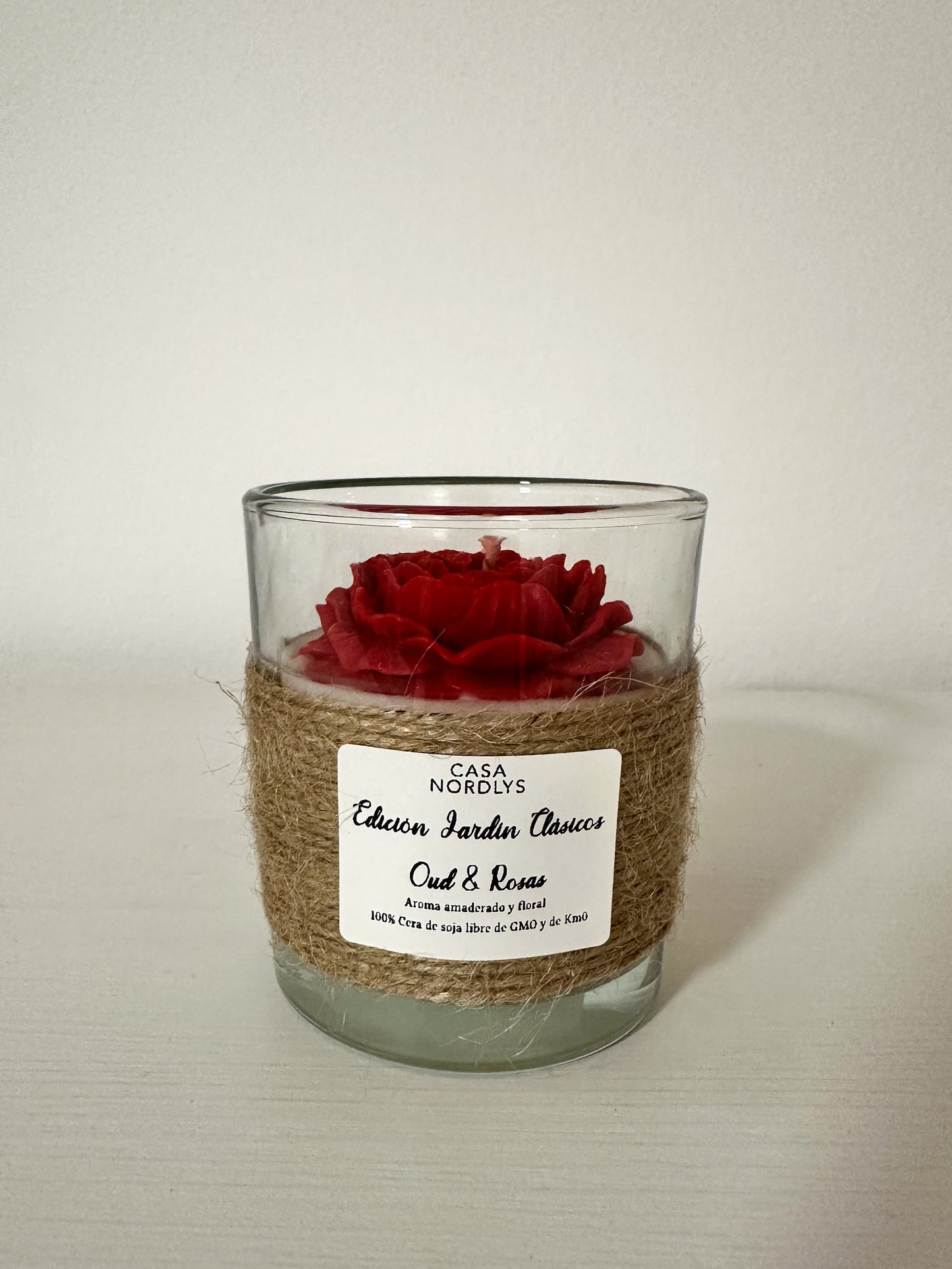 Vela aromática en vaso - Aroma: Oud & Rosas