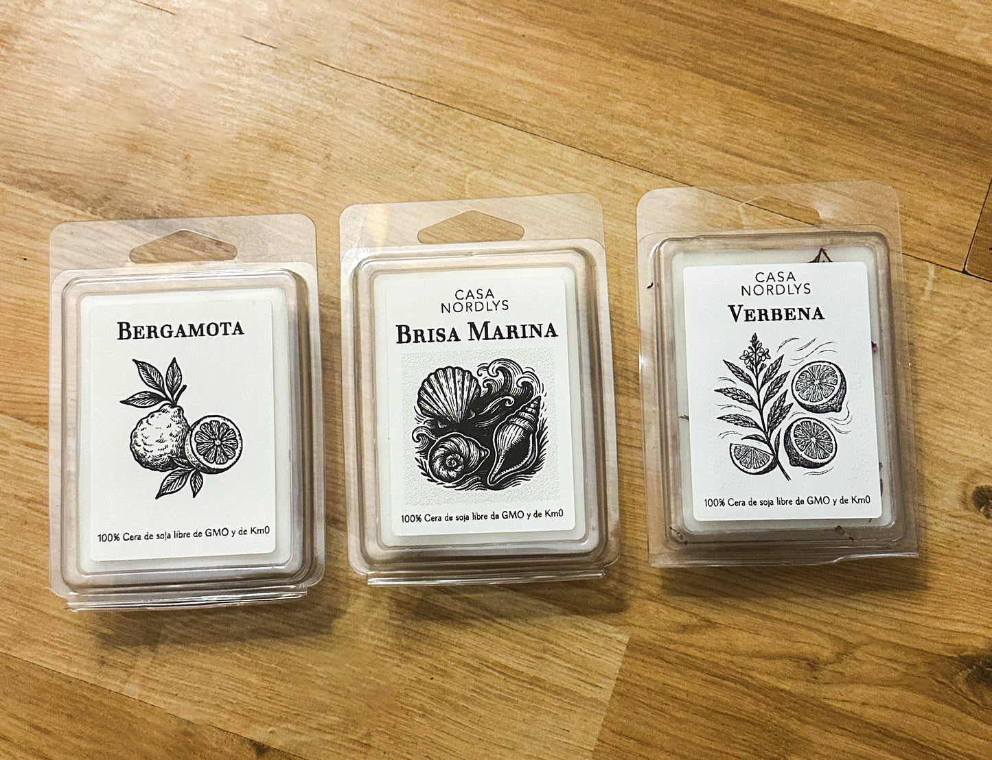 Set Havbrise en caja regalo - 3 x wax melts, quemador, velas de té y wax sachet