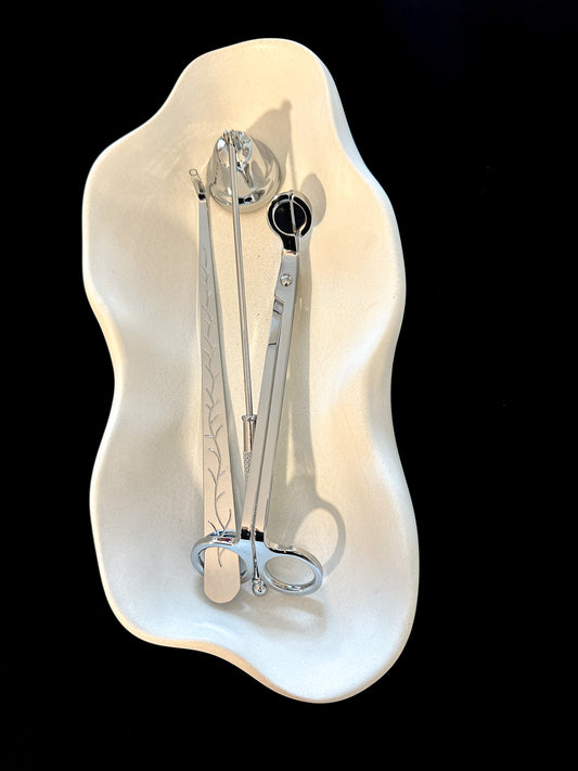 Set cuida de tu vela: campana apagavelas, corta mechas y centrador de mechas