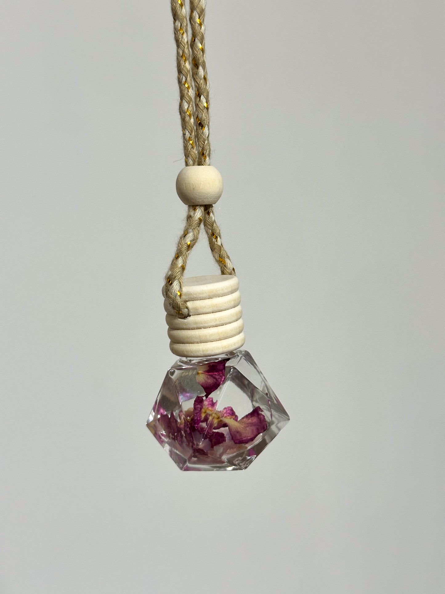 Ambientador de coche - Rosa, Amatista y Cuarzo Rosa