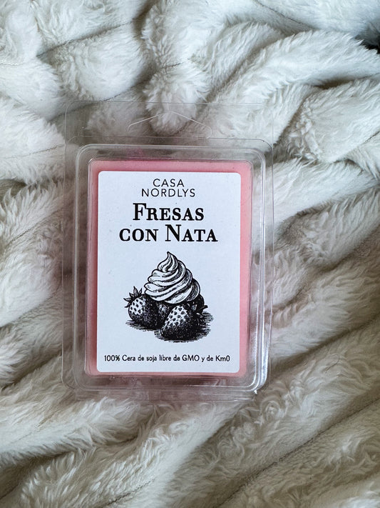 FRESAS CON NATA — Wax Melt en tableta