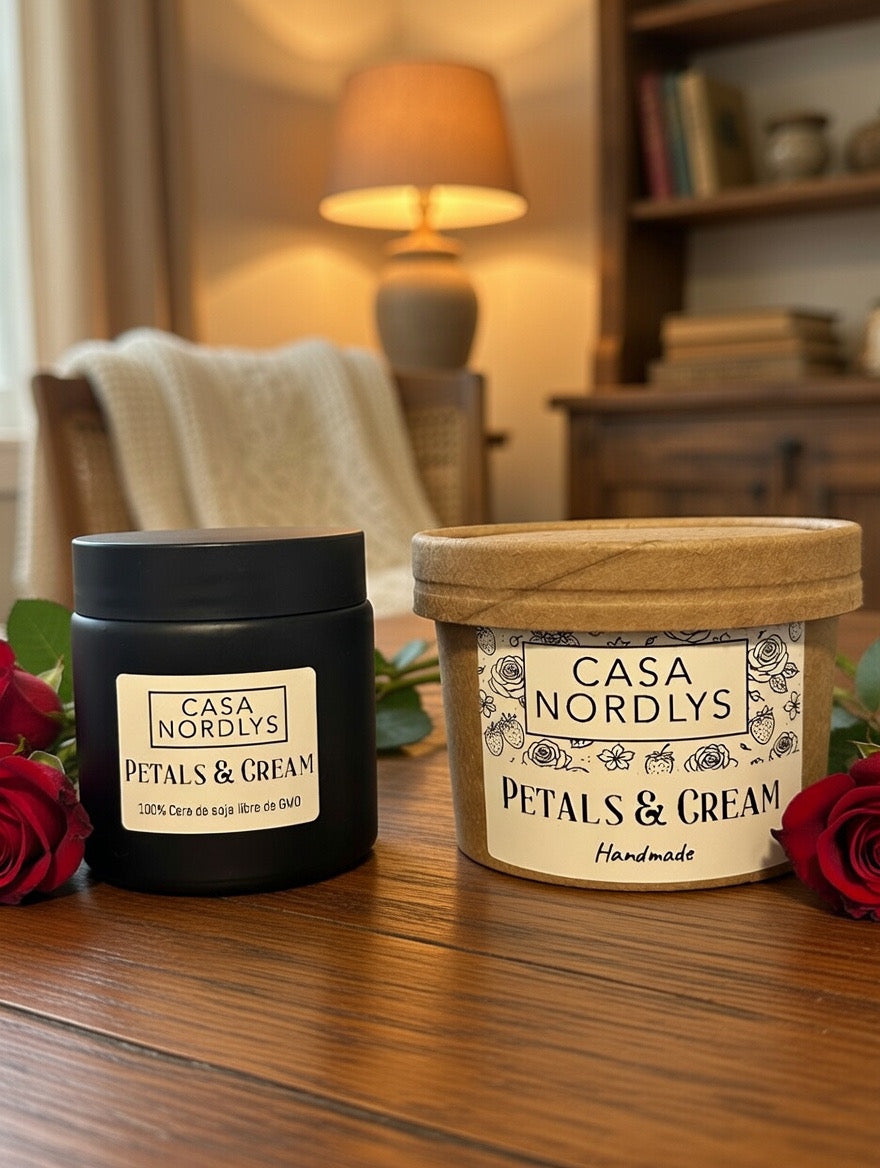 Pack Petals & Cream – Vela aromática + Wax melts de cera de soja