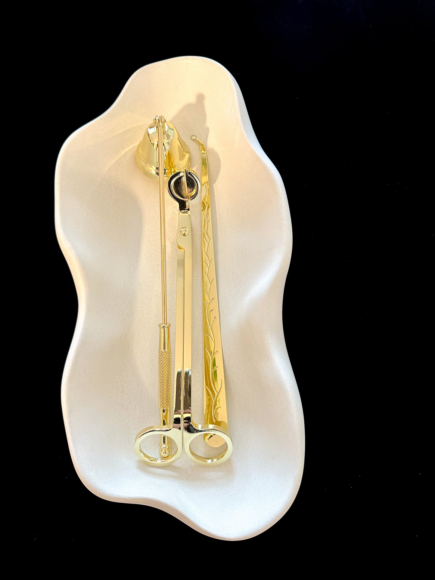 Set cuida de tu vela: campana apagavelas, corta mechas y centrador de mechas