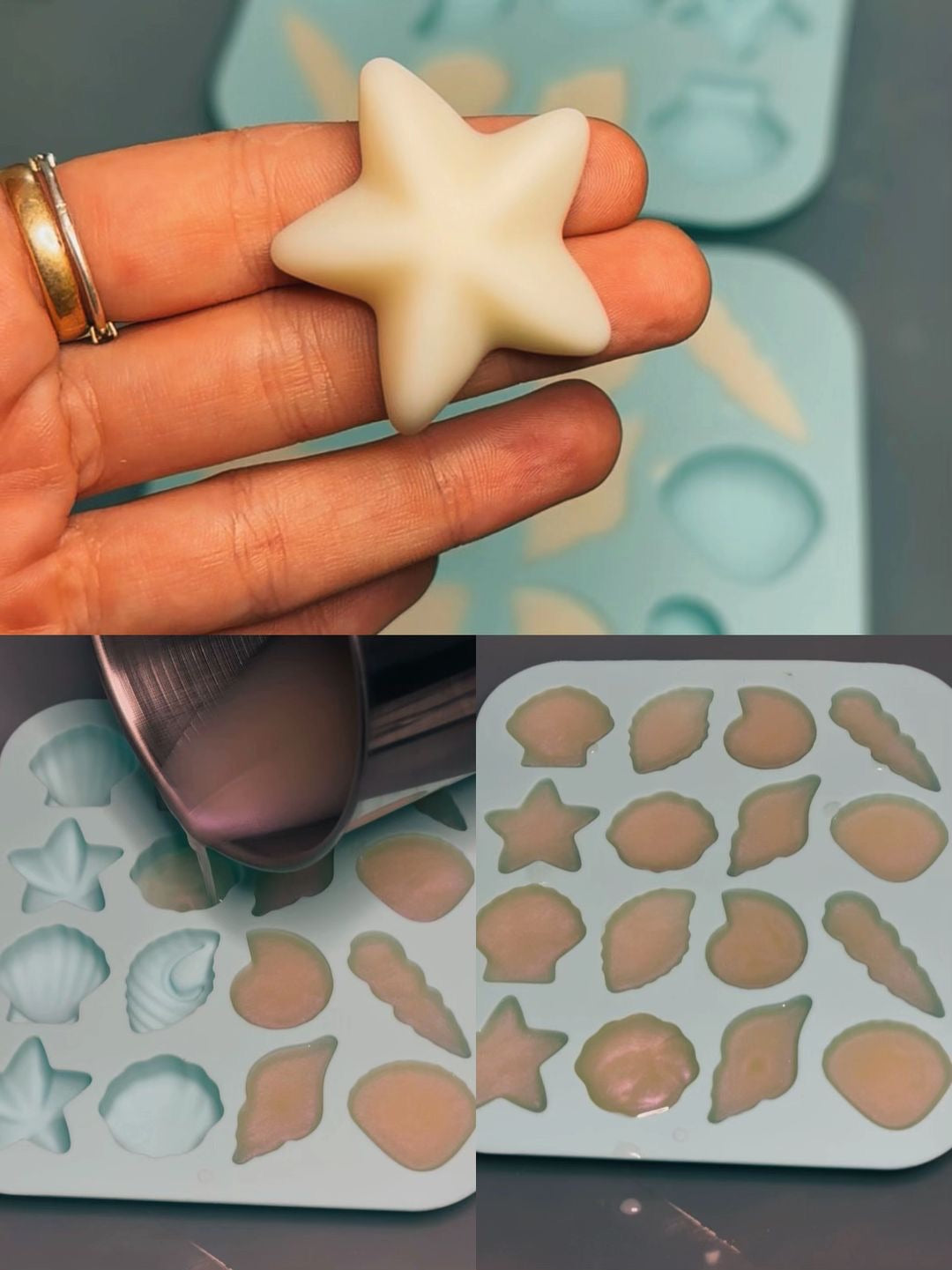 Elaboración artesanal de wax melts de soja para el Calendario de Adviento